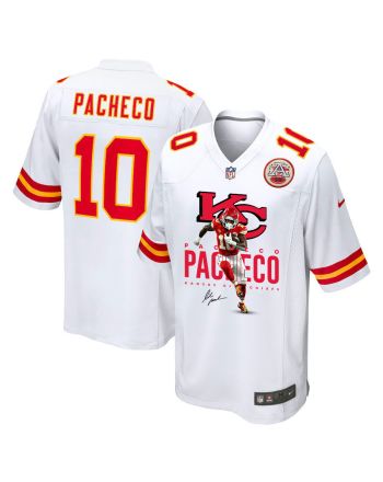 Isiah Pacheco 10 Kansas City Chiefs Signed Running Back Game Men Jersey - White