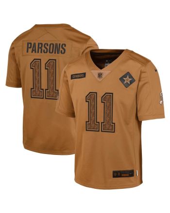 Micah Parsons 11 Dallas Cowboys 2023 Salute To Service Limited YOUTH Jersey - Brown