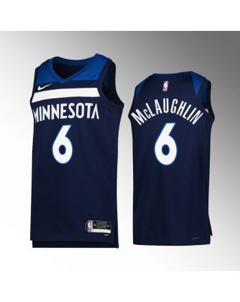 Minnesota Timberwolves Jordan McLaughlin 6 2022-23 Icon Edition Navy Jersey Swingman