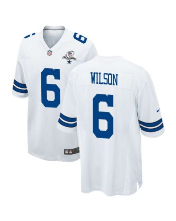 Donovan Wilson 6 Dallas Cowboys 2023 Playoffs Patch Game Men Jersey - White