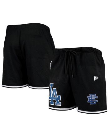 Los Angeles Dodgers Team Standard Logo Mesh Shorts - Black