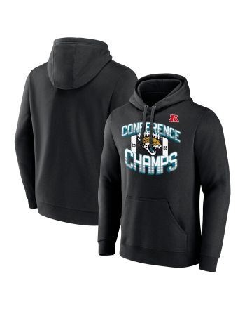 Jacksonville Jaguars 2022 AFC Conference Champions Icon Bold Pullover Hoodie - Black