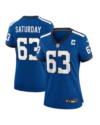 Jeff Saturday 63 Indianapolis Colts Indiana Nights Alternate Game Women Jersey - Royal