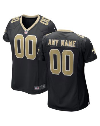 New Orleans Saints Women's Custom Game Jersey - Black