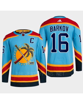 Florida Panthers 2023 Reverse Retro 2.0 Aleksander Barkov 16 Blue Primegreen Jersey Men's