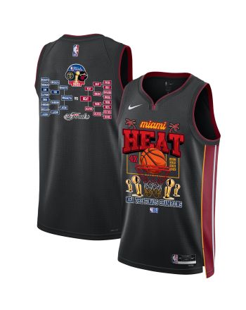 Miami Heat Lineup Road To The NBA Final Champions 2023 Swingman Jersey - Black