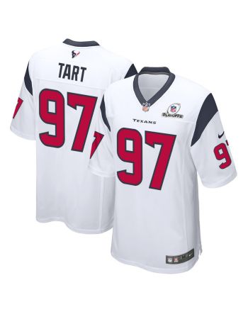 Teair Tart 97 Houston Texans 2023 Playoffs Patch Game Men Jersey - White