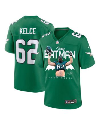 Jason Kelce 62 Philadelphia Eagles Sexy Batman Game Jersey - Men, Green