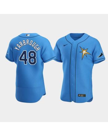 Men's Tampa Bay Rays 48 Ryan Yarbrough Light Blue Alternate Jersey Jersey