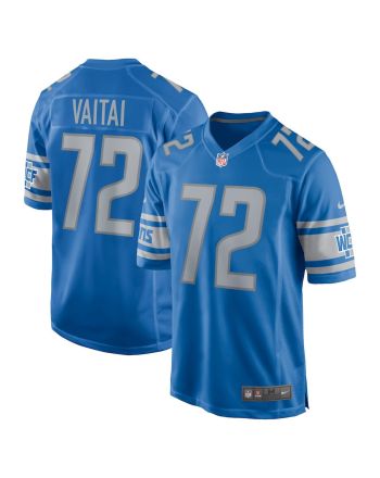 Halapoulivaati Vaitai 72 Detroit Lions Men Game Jersey - Blue