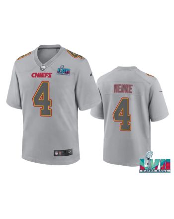 Chad Henne 4 Kansas City Chiefs Super Bowl LVII Youth Atmosphere Game Jersey - Gray