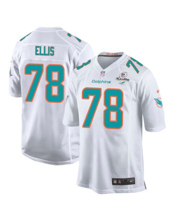 Justin Ellis 78 Miami Dolphins 2023 Playoffs Patch Game Men Jersey - White