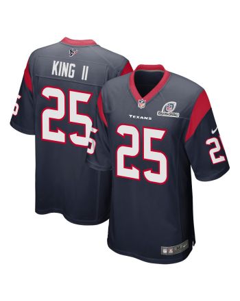 Desmond King II 25 Houston Texans 2024 Divisional Patch Game Men Jersey - Navy