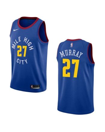 Men's Denver Nuggets 27 Jamal Murray Statement Swingman Jersey - Blue