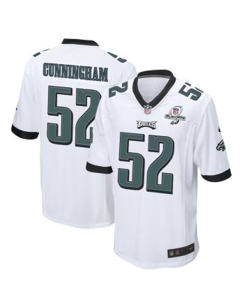 Zach Cunningham 52 Philadelphia Eagles 2023 Playoffs Patch Game Men Jersey - White