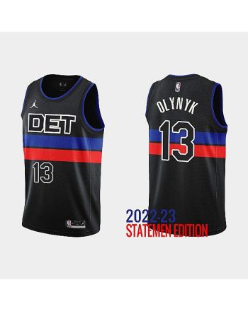 Detroit Pistons 13 Kelly Olynyk 2022-23 Statement Edition Black Men Jersey