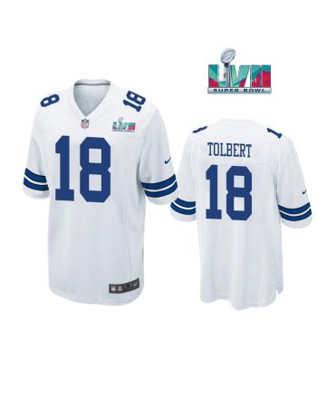 Jalen Tolbert 18 Dallas Cowboys Super Bowl LVII Super Bowl LVII White Men Game Jersey