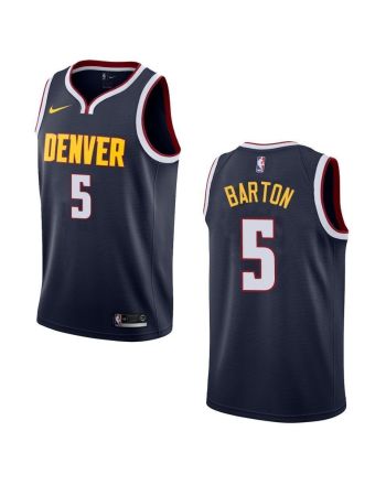 Men's Denver Nuggets 5 Will Barton Icon Swingman Jersey - Navy