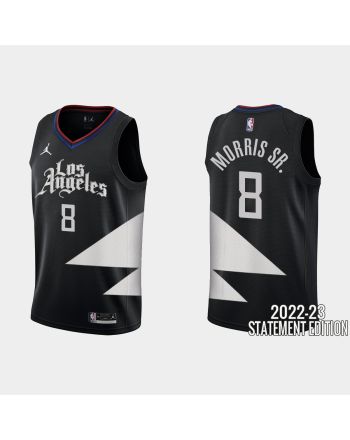 Los Angeles Clippers Marcus Morris Sr. 8 Black 2022-23 Statement Edition Men Jersey