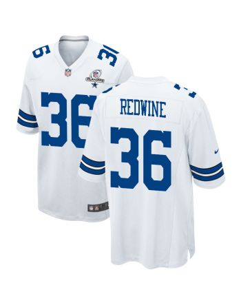 Sheldrick Redwine 36 Dallas Cowboys 2023 Playoffs Patch Game Men Jersey - White