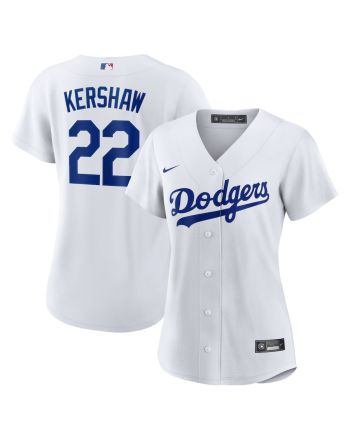 Clayton Kershaw 22 Los Angeles Dodgers Women Home Jersey - White