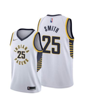 Jalen Smith 25 Indiana Pacers 2022 Association Edition White Jersey Diamond Badge - Men Jersey