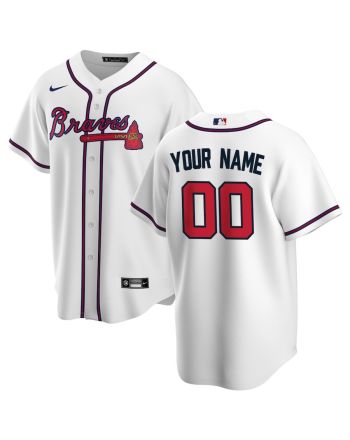 Atlanta Braves Home Custom Men Jersey - White