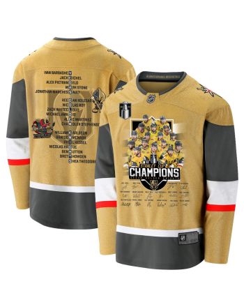 Vegas Golden Knights Celebrating Vegas' Championship 2023 Stanley Cup Men Jersey - Yellow