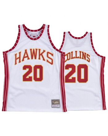 John Collins 20 Atlanta Hawks Hardwood Classics Jersey White