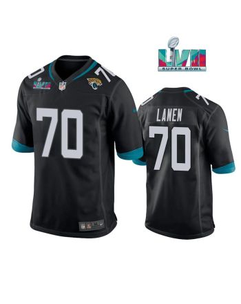 Cole Van Lanen 70 Jacksonville Jaguars Super Bowl LVII Super Bowl LVII Men Game Jersey- Black