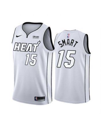 Miami Heat Javonte Smart White Hot 2022 Playoffs 15 Jersey