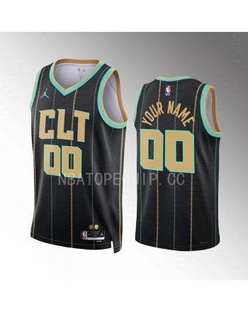 Charlotte Hornets City Edition Custom 00 Black Jersey 2022-23 Swingman