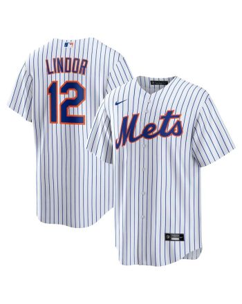 Francisco Lindor 12 New York Mets Home Player Men Jersey - White