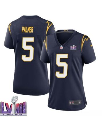 Joshua Palmer 5 Los Angeles Chargers Super Bowl LVIII Women Alternate Game Jersey - Navy