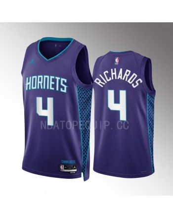 Nick Richards 4 2022-23 Charlotte Hornets Purple Statement Edition Men Jersey Swingman