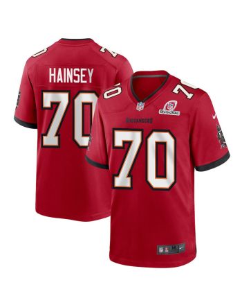 Robert Hainsey 70 Tampa Bay Buccaneers 2024 Divisional Patch Game Men Jersey - Red