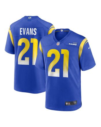 Zach Evans 21 Los Angeles Rams Game Men Jersey - Royal