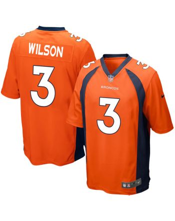 Russell Wilson 3 Denver Broncos Orange Game Jersey Jersey