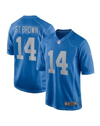 Amon-Ra St. Brown 14 Detroit Lions Player Game Jersey - Blue