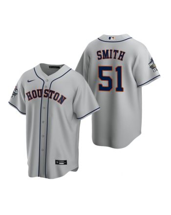 Men's Houston Astros Will Smith 51 Gray 2022-23 World Series Jersey