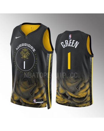 Golden State Warriors JaMychal Green 1 2022-23 City Edition Black Men Jersey Swingman