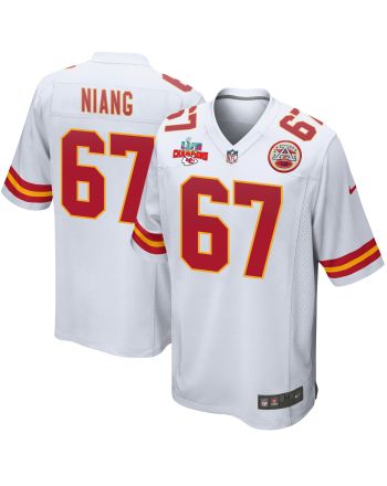 Lucas Niang 67 Kansas City Chiefs Super Bowl LVII Champions 3 Stars Men Game Jersey - White