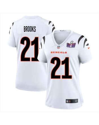 James Brooks 21 Cincinnati Bengals Super Bowl LVIII Women Away Limited Jersey - White