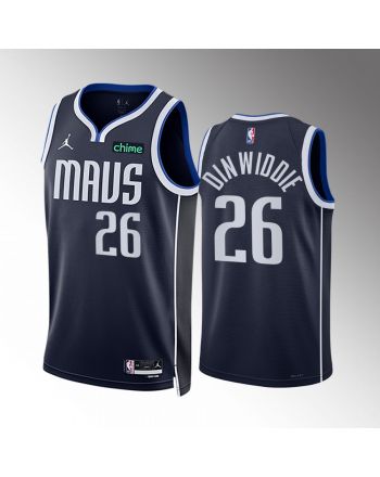 Dallas Mavericks Spencer Dinwiddie 26 2022-23 Statement Edition Navy Jersey Swingman