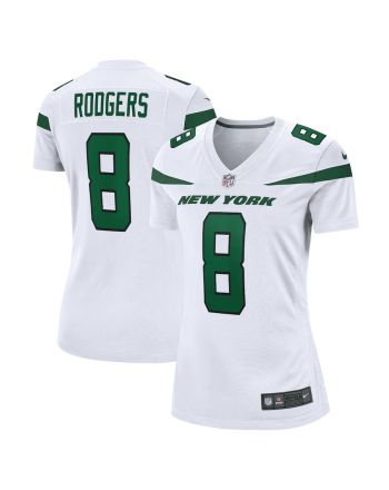 Aaron Rodgers 8 New York Jets Women Game Jersey - White