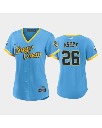 Aaron Ashby 26 Milwaukee Brewers Powder Blue 2022-23 City Connect Women's Jersey