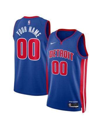 Detroit Pistons Custom 00 Men 2022/23 Swingman Jersey Blue - Icon Edition