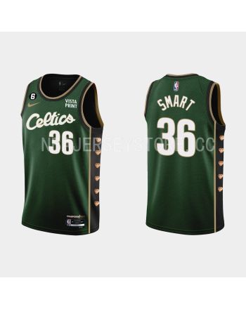 Boston Celtics 36 Marcus Smart 2022-23 City Edition Green Men Jersey